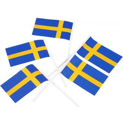 Trtflaggor - Sverige - stl. 30x50 mm - 100 st