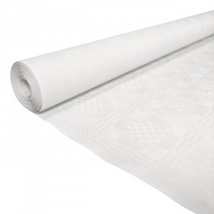 Bordsduk - Papper - Vit - 119 cm bred - 10 meter