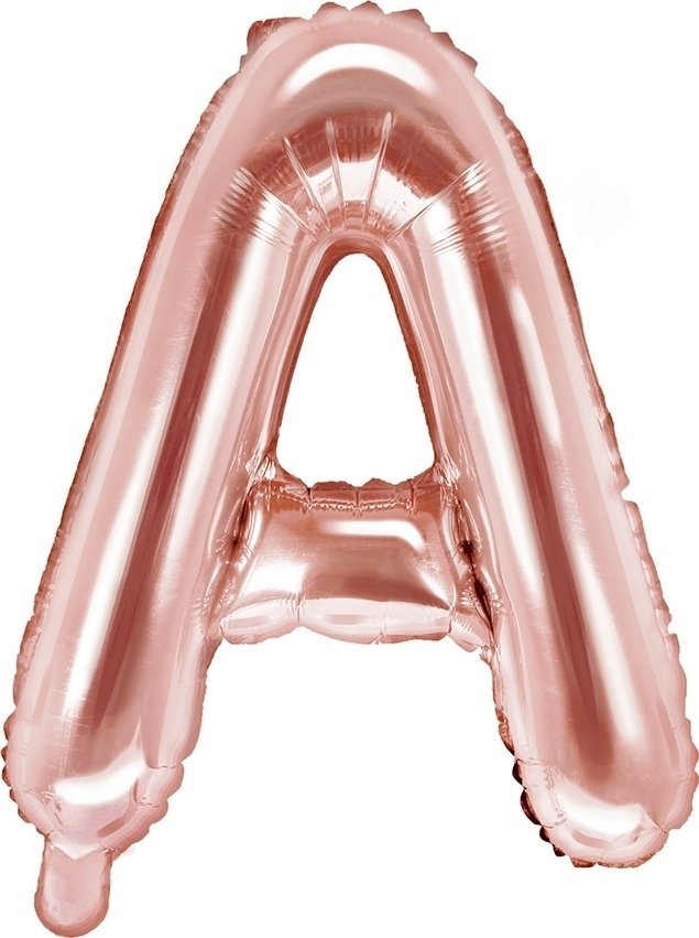 Bokstavsballonger – Roséguld – 35 cm – Bokstav: A – Bokstavsballonger, Ballonger