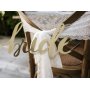 Stolsdekorationer - Bride & Groom - Guld - 2-pack