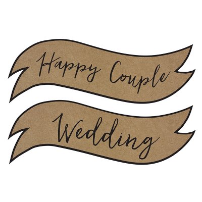 Skyltar - Happy Couple/Wedding - 2-pack
