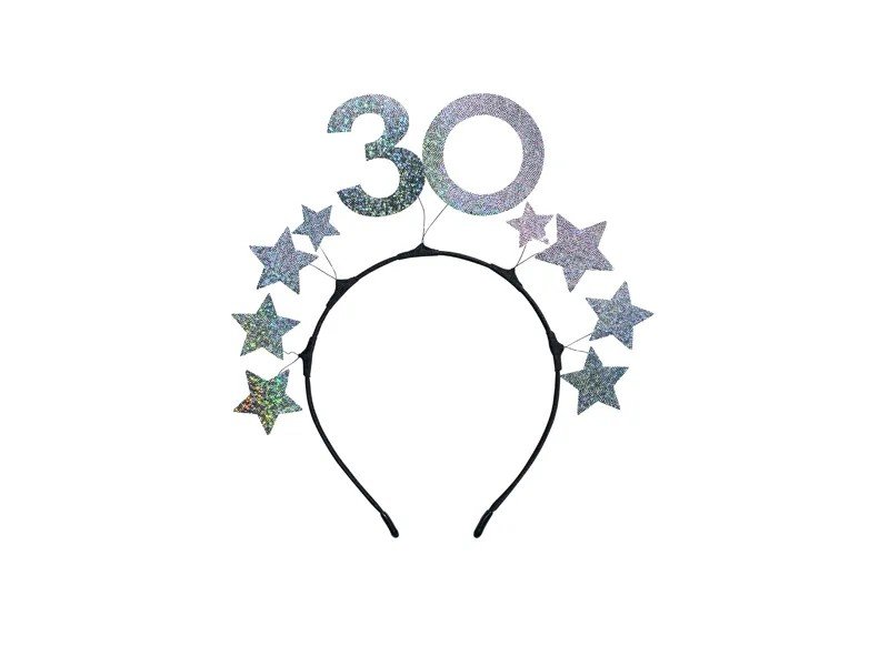 Diadem - 30-årskalas - Silver - Dress up, Kalaspresenter