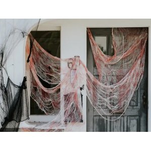 Spindelnät - 9,8m - vitt med blodfläckar