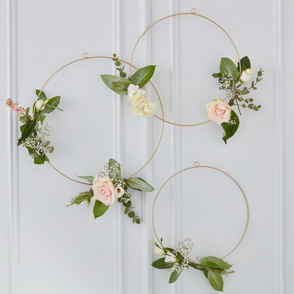 Metallringar - 3-pack - Gold wedding