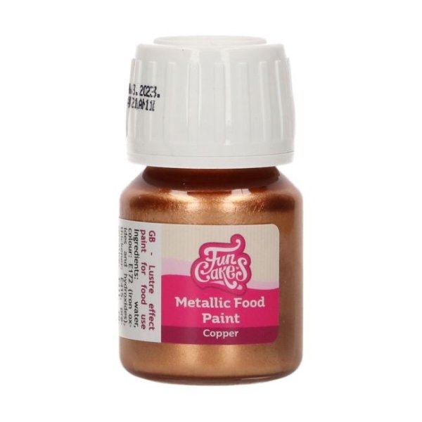Ätbar paint-färg - Metallic Copper - FunCakes - 30 ml Ätbar paint-färg - Metallic Copper - FunCakes - 30 ml