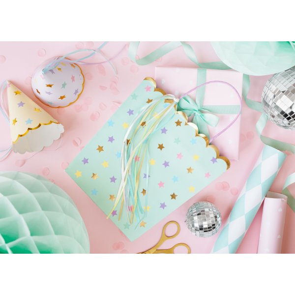 Partyhattar - Pastel stars - 6-pack