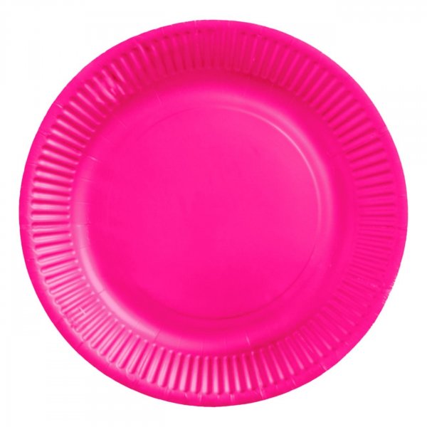 Papptallrikar - Rosa - 18 cm - 8-pack