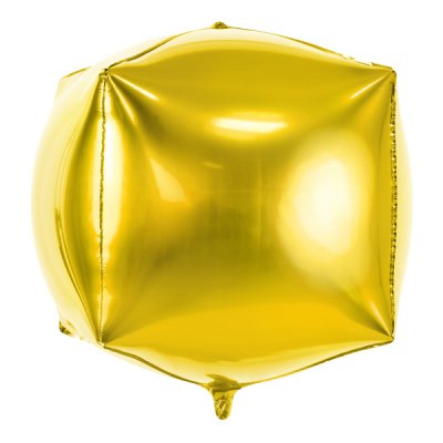 Folieballong - Kub - Guld