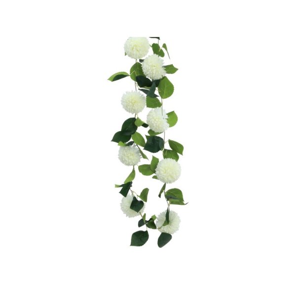 Blomstergirlang - Dahlior - Vit - 2,2 m Blomstergirlang - Dahlior - Vit - 2,2 m