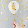 Minikonfettiballonger - 5-pack - Guld