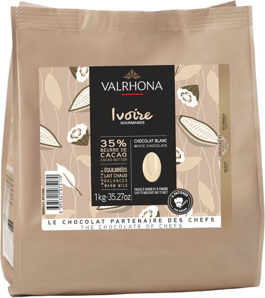 Vit choklad - Ivoire - 1 kg - Valrhona
