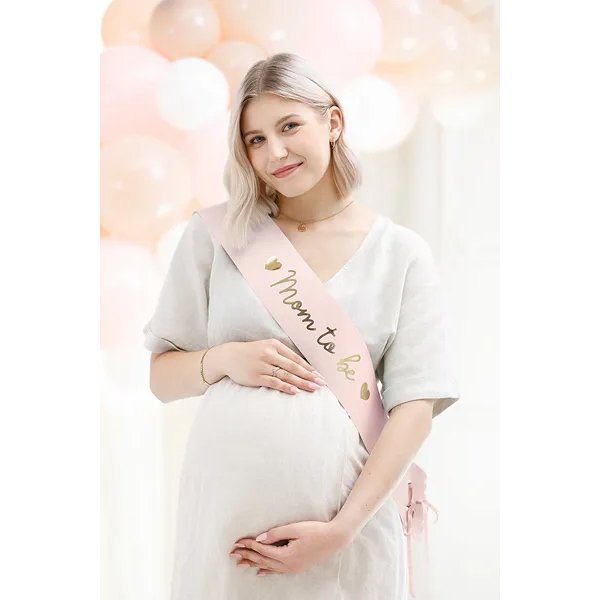 Sash - Mom to be - Ljusrosa/Guld