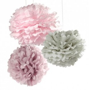 Pom Pom - 3-pack - Grå/Lila/Rosa Pom Pom - 3-pack - Grå/Lila/Rosa