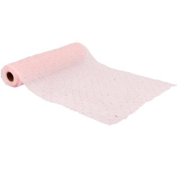 Bordsl�pare i tyg - Rosa - 28 cm x 3 m