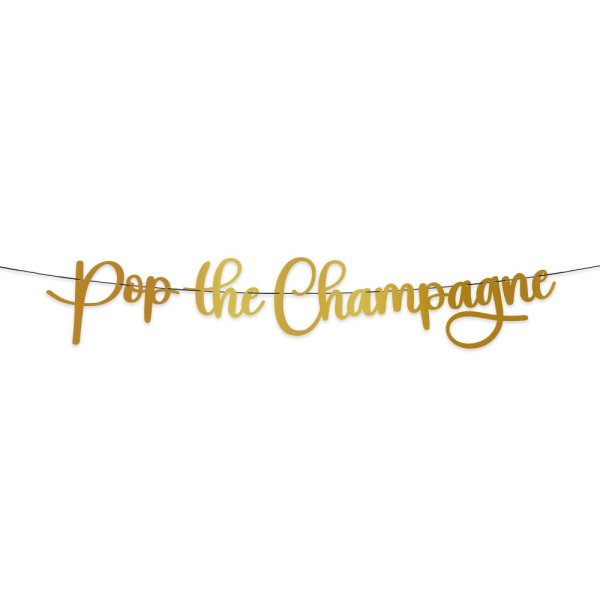 Bokstavsgirlang - Pop the Champagne - 2 m Bokstavsgirlang - Pop the Champagne - 2 m