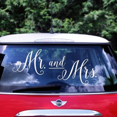 Bilstickers - Mr & Mrs