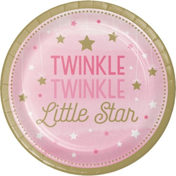 Little Pink Star Papperstallrikar