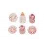 Sockerdekorationer - Baby - Rosa - 6 st