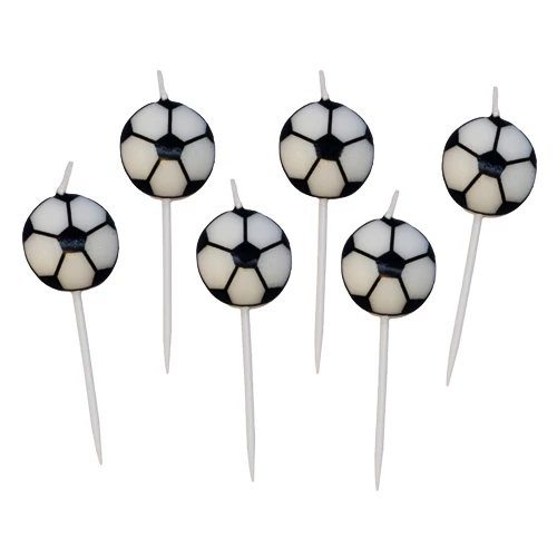 Tårtljus - Fotbollar - 6 st Tårtljus - Fotbollar - 6 st
