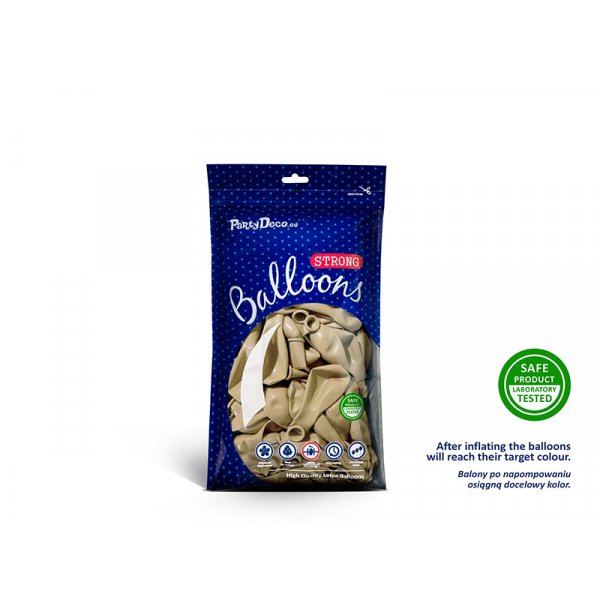 Ballonger - Metallisk kallguld - 12 cm