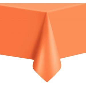 Bordsduk - Plast - Orange - ca 1,4 x 2,7 m