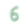 Sifferballong - Mint Pastell - 72cm - Siffra: 6