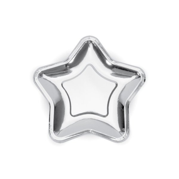 Pappersassietter Stj�rna Silver