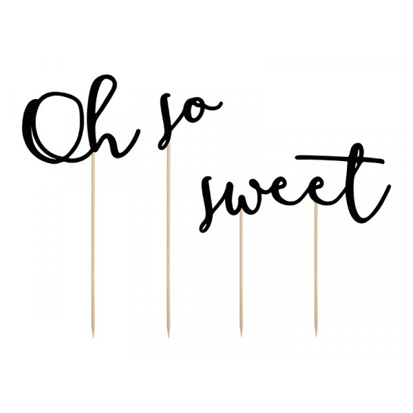 Cake Topper - Oh So Sweet - Svart Cake Topper - Oh So Sweet - Svart