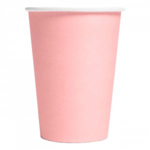 Pappmuggar - Ljusrosa - 8-pack
