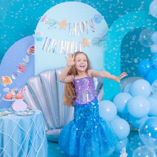 Vimpel - Havstema - Happy Birthday - 240 x 17 cm