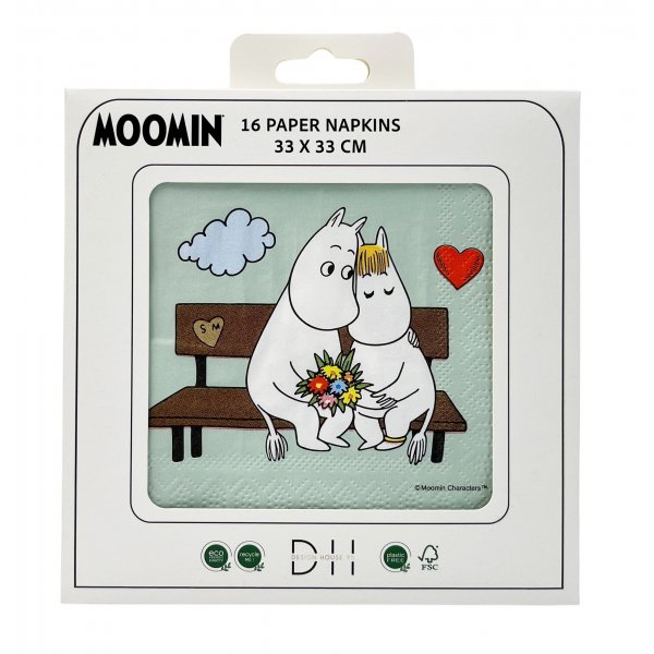 Servett - Mumin Grön 16-pack 33x33cm Servett - Mumin Grön 16-pack 33x33cm