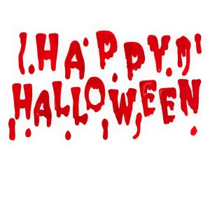 Blodr�da Gelebokt�ver till F�nsterdekoration Happy Halloween