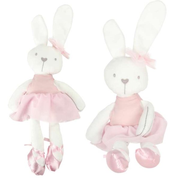 Mjukisdjur Kanin i rosa kl�nning 42 cm