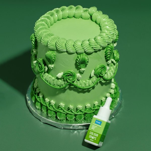 PME Colour Drops - Oljebaserad livsmedelsf�rg - Gr�n - 20 ml