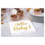 Servetter - Hello Baby - Guld - 20-pack