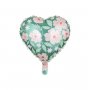Folieballong Hj�rta med Blommor
