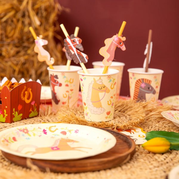 Pappmuggar - Hästparty - 6-pack Pappmuggar - Hästparty - 6-pack