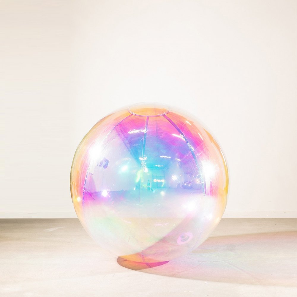 Inflatable Mirror Ball – Iridescent – 100 cm – Jätteballonger, Ballonger