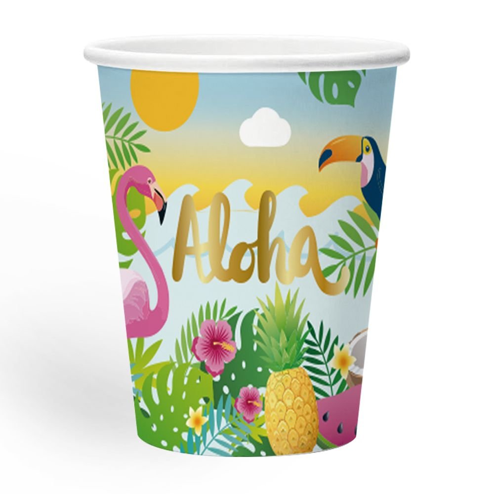 Pappmuggar – Aloha – 210 ml – 8-pack – Pappmuggar, Dukning