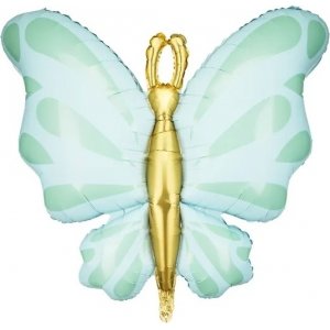 Folieballong - Fjäril - Mint Folieballong - Fjäril - Mint