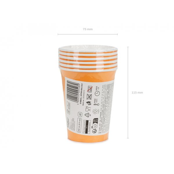 Pappmugg - Ljusorange - 250ml