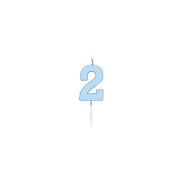 T�rtljus - Pastell Bl� - 4,5 cm