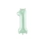 Sifferballong - Mint Pastell - 72cm - Siffra: 1