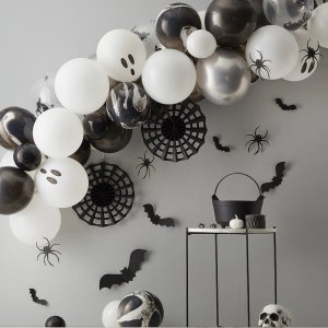 Ballongb�ge - Halloween - Svart/Vit