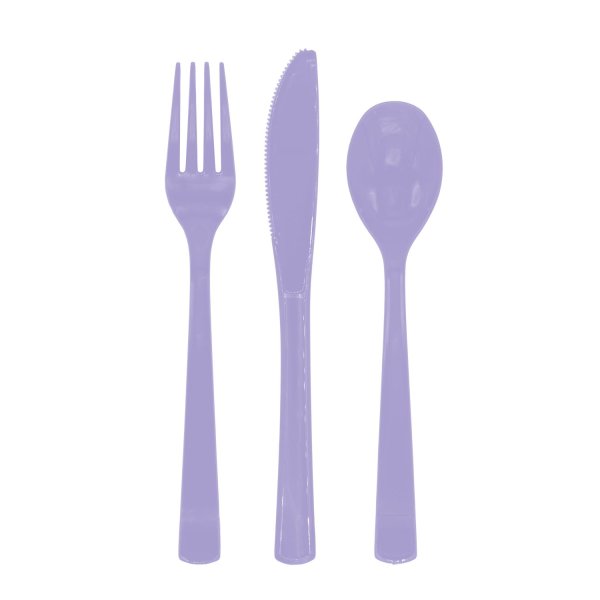 �teranv�ndbara Bestick - Lavendel - 18-pack