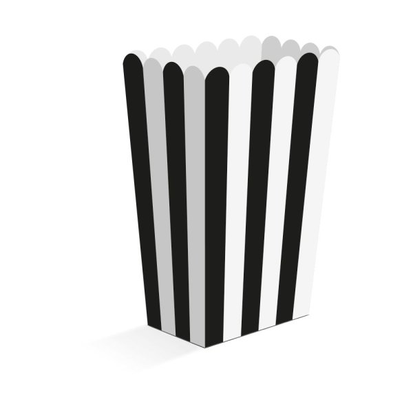 Snackboxar - Svarta - 6,3�4,4�13,5 cm - 8-pack