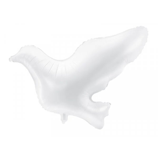 Folieballong - Duva vit - 77x66 cm