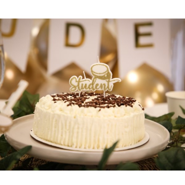 T�rtljus - Student - Vit/guld