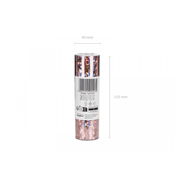 Holografiska streamers - Ljusrosa - 3,8m