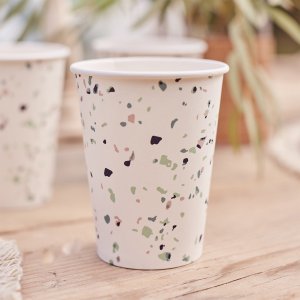 Pappmuggar - Terrazzo - 8-pack